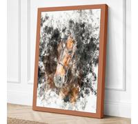 Emerging Horse Japandi Canvas Wall Art Print 30x20 Inch