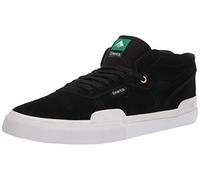 Emerica Men's Pillar Mid Top Vulc Skate Shoe, Black/White/Gold, 9.5 UK