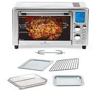 Emeril Lagasse 360 stainless steel air fryer, 360° fast cooking technology, XL capacity, 9 in 1, 12 preset cooking functions, including baking, frying, pizza,