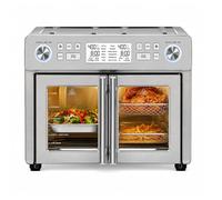 Emeril Lagasse Everyday French Door 360 Air Fryer, 25 Quart Capacity, Dual Temperature Zone Kitchen 2 Different Ways, Stainless Steel