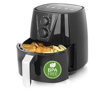 Emerio AF-126667 SmartFryer, AirFryer, Hot Air Fryer, Hot Air Fryer, No Extra Oil, XL, 3.8 Litre Volume, Cool Touch, BPA Free, Fast Heating, 1450W Black