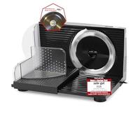 Emerio MS-125000.1 All-Purpose Slicer, Made in The EU, Stainless Steel Knife Unit Produced in Germany, Adjustable 0-17 mm, BPA-Free, Space-Saving, Foldable, with Safety Switch, Eco 100 Watt, Black