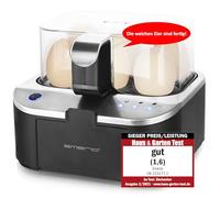 EMERIO Talking Egg Cooker Sieger EB-123177.1 Cooking Process with Perfect Result Voice Output in Germany BPA Free All Three Cooking Levels [Soft|Medium|Hard]