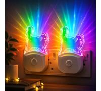 Emeritpro Night Light Plug in Wall, 2 Pack Pretty Cat Plug in Night Light