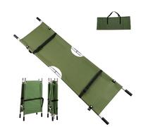 Emerncy Aluminum Folding Stretcher - First Aid Equint for Lifting & Transporting Patients - Ideal for Ambulance, Wildland Fire - Bright
