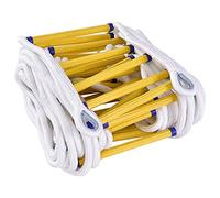 Emerncy Fire Escape Ladder - 32.8ft Flame Resistant Safe Rope Ladder for Quick Evacuat & Window Hanging - Portable 10m Rope for Home & Office