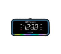 Emerson CKS1401 Smartset Am/FM Dual Alarm Clock Radio with 0.9-inch White LED Display with 4-Level Dimming Control, USB-C Charging and 2-Level Multicolor LED Decoration