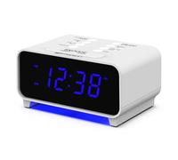 Emerson CKS1500 SmartSet - Dual Alarm Clock Radio with Am/FM, 0.9 Inch Blue LED Display, 4 Level Dimmer, Blue Accent Light, Off Timer and Automatic Time Setting