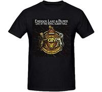Emerson Lake Palmer Live at Royal T-Shirt Black Graphic Unisex Tee Shirt XXL