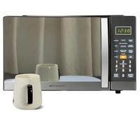 Emerson MWG1191SB Countertop Microwave Oven with 1100W Grill Function, Sleek Mirrored Finish 10 Power Levels, 6 Auto Menus, Glass Turntable and Child Safe Lock, 1.1 Cu. Ft, Stainless Steel