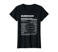 Emerson Nutrition Facts Name Value Graphic T-Shirt, Women, Black, L