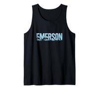 Emerson Sea Waves - Personalized Name Ocean Beach Art Tank Top