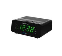 Emerson SmartSet Alarm Clock Radio with AM/FM Radio, Dimmer, Sleep Timer and .9" LED Display, CKS1900 (Black)