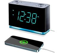 Emerson SmartSet Alarm Clock Radio with Bluetooth Speaker, Charging Station/Phone Chargers with USB port for iPhone/iPad/iPod/Android and Tablets, ER100301