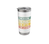 Emerson The Man The Myth The Legend Funny Personalized Quote Stainless Steel Insulated Tumbler