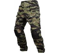 EMERSONGEAR Gen3 Paintball Trousers with Knee Pads, Combat Trousers, Army Airsoft Combat BDU Trousers, tiger strip, XL