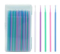 EMERSONGEARS Paint Swabs Car Set 150 Pieces, Touch Up Paint Swab Brush for Exact Retouching of Small Damage and Stone Chips Brush Fine in a Plastic Box (Purple/White/Green/Blue/Pink)