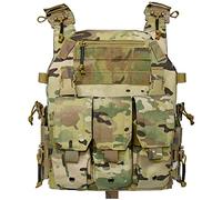 EMERSONGEARS Tactical Airsoft Vest with MK3 Mag Pouch, Military Plate Carrier Modular Molle Adjustable Quick Release Buckle 1000D Nylon Battle Vest for Paintball Hunting
