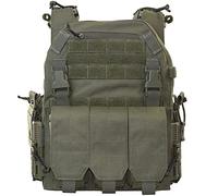 EMERSONGEARS Tactical Airsoft Vest with MK3 Ｍag Pouch, Military Plate Carrier Modular Molle Adjustable Quick Release Buckle 1000D Nylon Battle Vest for Paintball Hunting Ranger Green