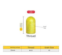 Emery Brazed Polishing Head for Stone Grinding - 4-Piece Set for Marble, Granite & Engineering Stone, Wet/Dry Use, Low-Cut-Resista