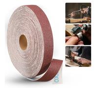 Emery Cloth Roll,60 Grit Continuous Sandpaper Roll 1" x 82 Feet Sandpaper Roll for Wood Furniture Finishing Metal Sanding Automotive Polishing