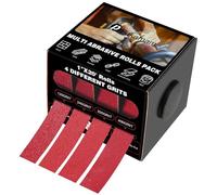 Emery Cloth Roll Set 4 Grits, 120/240/320/400 Grit Sandpaper Roll, 1" x 20 Ft Emery Paper, Abrasive Sanding Paper Roll, 4 Rolls of Wet and Dry sandpaper for Metal, Wood, Furniture Polishing