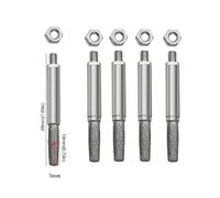 Emery-Coated Cylindrical Burr Grinding Heads (5-Pack) - 4/5/6 mm Chainsaw Tooth Sharpener Kit Compatible with Electric Angle Grinders (5PCS 5mm)