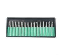 Emery Coated Drill Bits Set 30?Piece with 1?mm Precision Tip and 3?mm Shank for Rotary Tools, Jewellery Making, Sea Glass, Stones and Shells, Includes Storage Box(2.35 handle set)