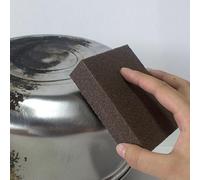 Emery Sponge Brush Cleaner for Kitchen Rust Removal, Scrubber Pad with Alumina Carborundum Grains, 10x7x2.5cm Descaling Cleaning Tool
