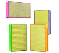 Emery Sponge Sanding Block 95x60x30mm with Four Abrasive Grits for Corner Polishing Curved Surfaces and Fine Material Removal (4PCS)