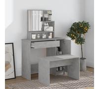 emery wooden dressing table set in concrete effect
