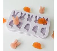 EmeryPets Stackable Silicone Dog Treat Molds | One Hand Accessibility | Non-Toxic BPA-Free | Make Homemade Frozen, Baked and Gummy Pet Treats (Hedgehog Bunny)