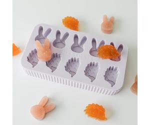 EmeryPets Stackable Silicone Dog Treat Molds | One Hand Accessibility | Non-Toxic BPA-Free | Make Homemade Frozen, Baked and Gummy Pet Treats (Hedgehog Bunny)
