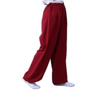EMERZE Tai Chi Pants Woman And Men Tai Chi Pants Bamboo Hemp Wu Shu Kung Fu Clothes Soft Comfortable Breathable Martial Arts Zen Meditation Traditional Wing Chun Uniform,004,XL