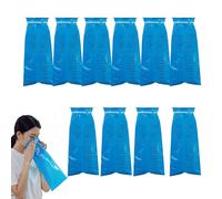 Emesis Bags - 10 Pack Reusable Baags, Leak Proof, Travel Sick Bags with Measurement Marks, Portable Leakproof Puke Envelope | Car Sickness Envelopes for Taxi, Boat, Bus & Pregnancy, Portable Vom