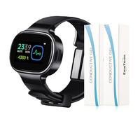 EmeTerm Smart FDA-Cleared Anti-Nausea Wristwatch Touchscreen IP67 Waterproof Morning Motion Sickness Relief Rechargeable Fast Acting Drug Free (Black - Extra 2pack Conductive Gel)