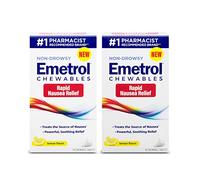 Emetrol Non-Drowsy Nausea Relief - Chewable Nausea Medicine for Upset Stomach Relief - Pharmacist Recommended Nausea Relief - Lemon Flavor - 42 ct. 2 Pack