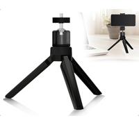 Emezddo Projector Stand, Mini Tripod with 1/4 Inch Screw, Projector Mounting Base with 360° Rotatable Metal Ball Head, Tripod for Camera, Webcam, Smartphone (Black)