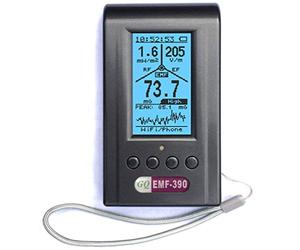 EMF Meter, Advanced GQ EMF-390 Multi-Field Electromagnetic Radiation Detector 3-in-1 EMF ELF Meter & RF Spectrum Analyzer, Cell Tower Smartmeter Signal Detector RF up to 10G Data Logger