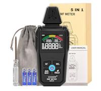 EMF Meter Radiation Detector,5-in-1 EMF Detector,Magnetic Field & Radio Frequency Detector for EF MF RF Temperature Humidity,EMF Reader for Home,Office EMF Inspections and Ghost Hunting Equipment