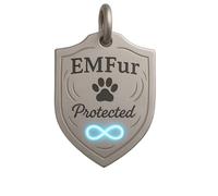 EMF Protection Pet Tag - Stainless Steel Tag for Dogs & Cats - Easily Attach To Collar - USA Made - EMF Neutralizing Technology - Safe Wellness Support for Pets