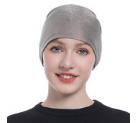 EMF Protection Stretch Beanies Cap, Microwave Radiation Blocking Skull Cap, Unisex Breathable Outdoor Hat,Silver,XL