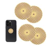 Emf Stickers 4 PCS Emf Blocker for Phone Anti Radiation Sticker Emf Blockers Emf Protection Stickers Emf Blocking Stickers Electronic Devices for Mobile Phones and Laptops (Gold)