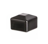 EMFA Fence Post Caps Square 60x60 mm (2,36x2,36 inch) Black RAL 9005 Plastic 5 pcs.