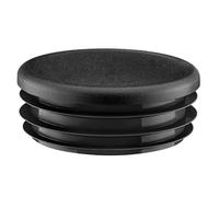 EMFA Round Plastic Tube End Caps 10 mm Black, Pack of 8 | Tube Inserts, Pipe Plugs, Blanking Caps, PE Plastic, Protects Against Dust