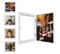 Emfogoo 4 Pack Vinyl Record Frame for the Wall, Wall-Mounted Vinyl Record Display Frame, Album Frames for 12x12 Inch LP Album Cover (White)