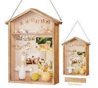 Emfogoo Shadow Box Frame, 11x14 Large Shadow Box Display Case, Rustic Burnt Memory Box for Flower Pressing, Seashell Display Box, Pet Memorial, DIY Picture Frames (Rustic Brown)