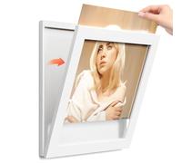 Emfogoo Vinyl Record Frame for the Wall, 1 Pack Vinyl Record Display Frame, Album Frames for 12x12 Inch LP Album Cover (White)