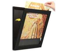 Emfogoo Vinyl Record Frame Front Opening Pack of 1 Vinyl Wall Frame for 12 x 12 Inch LP Record Cover Display (Black)
