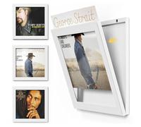 Emfogoo Vinyl Record Frame Wall Front Opening, 3-Pack Album Frames for 12x12 Inch LP Vinyl Record Cover Display (White)